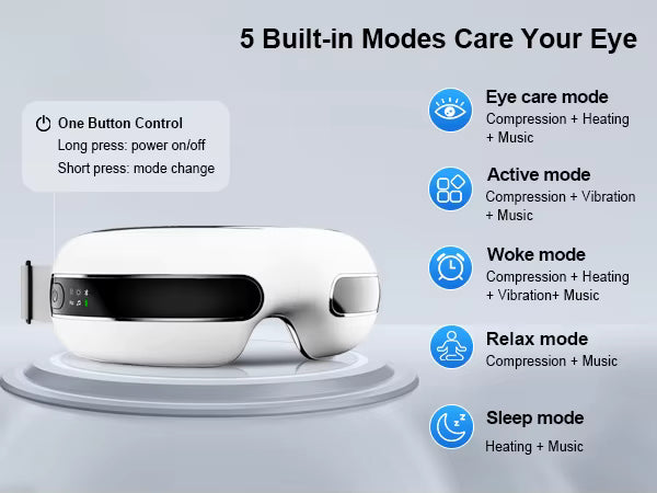 ** NEW MODEL ** Jofas LunaEase - Eye Massager with Heat & Music