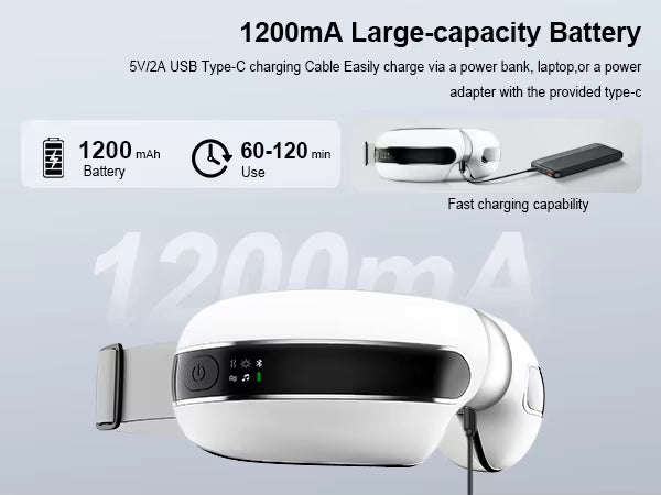 ** NEW MODEL ** Jofas LunaEase - Eye Massager with Heat & Music